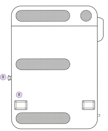 Back side view of the printer