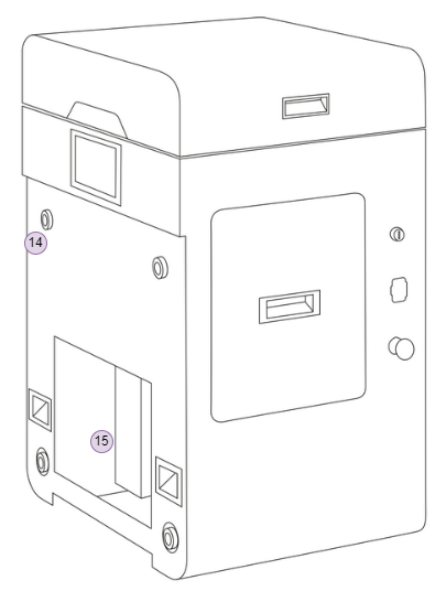 Printer without the removable front panel